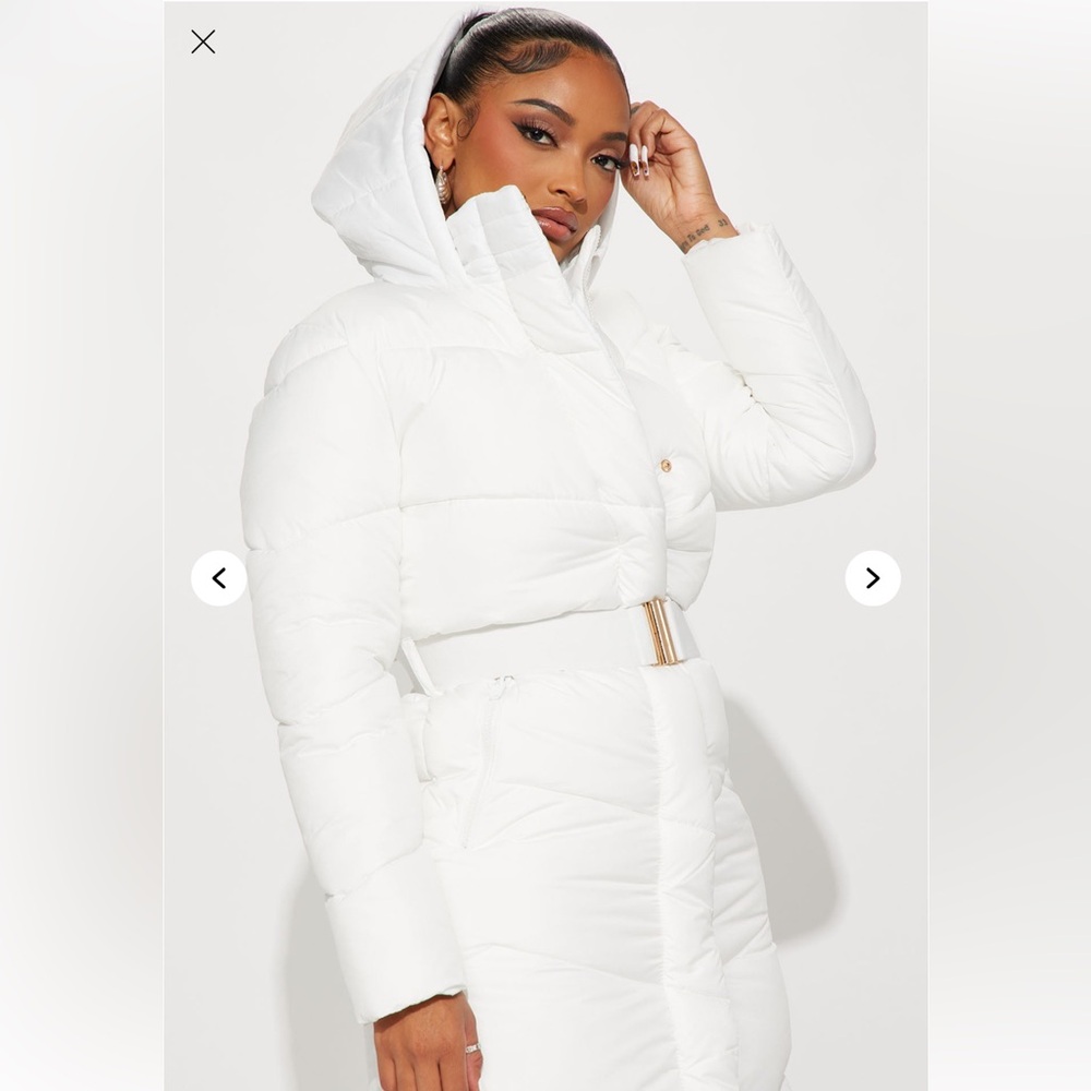 White puffer jacket for winter - Picture 4 of 4